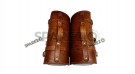 For Royal Enfield Classic 650 Genuine Leather Pannier Saddle Bags Brown Tan and Mounting - SPAREZO